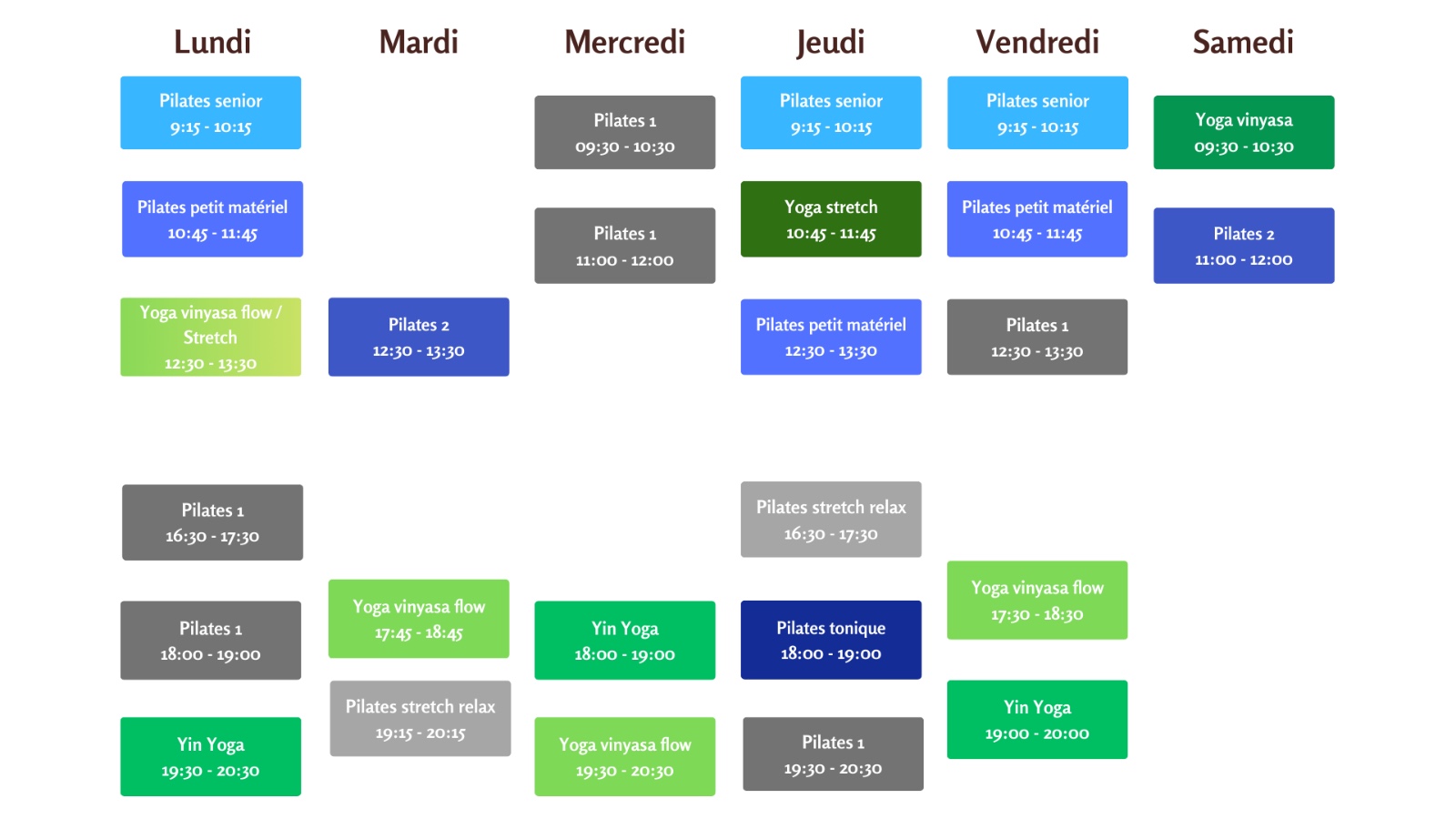 Planning annuel